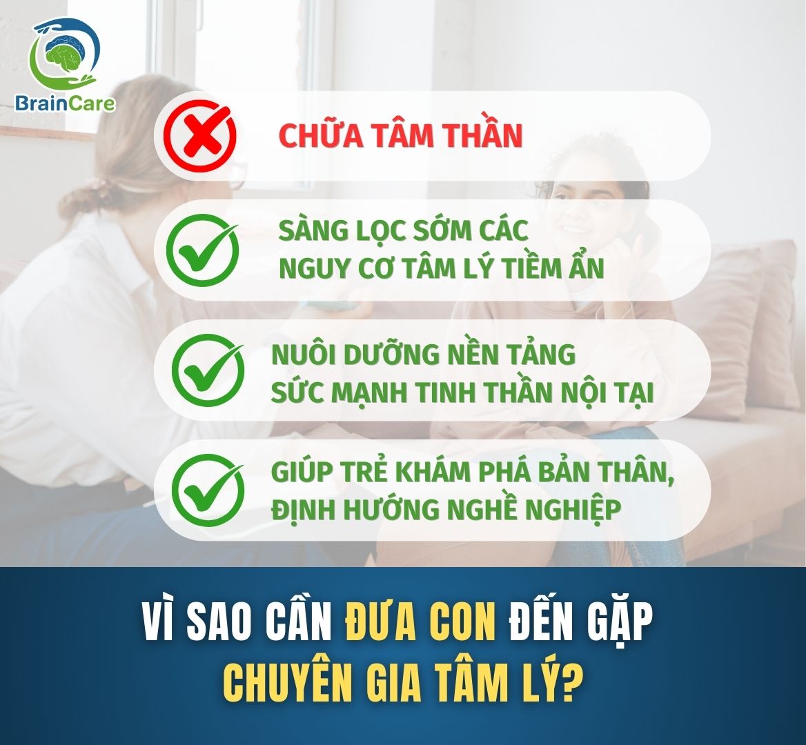 Con phải có vấn đề tâm lý thì mới cần gặp chuyên gia